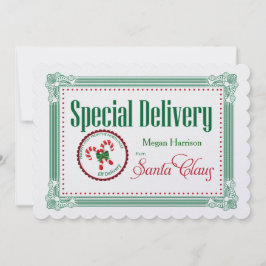 Cartão De Festividades Etiqueta de presentes personalizada de entrega esp