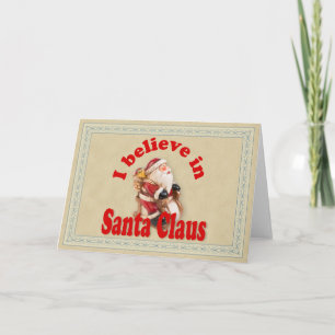 Cartão De Festividades Eu acredito em Papai Noel