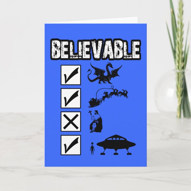 Cartão De Festividades Eu acredito no papai noel (Frente)