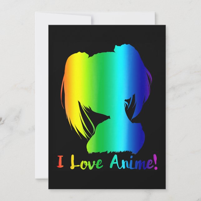 Cartão De Festividades eu adoro anime manga cosplay (Frente)