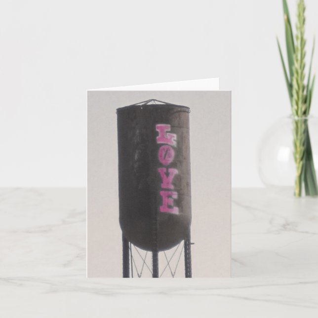 Cartão De Festividades Eu amo a água (Frente)