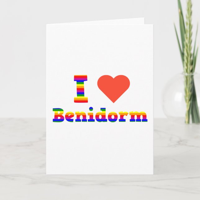 Cartão De Festividades Eu amo Benidorm (Frente)