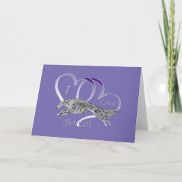 Cartão De Festividades Eu Amo Borzoi