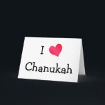 Cartão De Festividades Eu Amo Chanukah<br><div class="desc">Defina quem,  o quê,  quando,  onde ou por que você ama com estes fantásticos designs cardíacos "I Love" com um símbolo de coração rosa quente. Se você não encontrar o que deseja,  verifique a barra lateral e use um dos modelos disponíveis.</div>