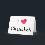 Cartão De Festividades Eu Amo Chanukah<br><div class="desc">Defina quem,  o quê,  quando,  onde ou por que você ama com estes fantásticos designs cardíacos "I Love" com um símbolo de coração rosa quente. Se você não encontrar o que deseja,  verifique a barra lateral e use um dos modelos disponíveis.</div>