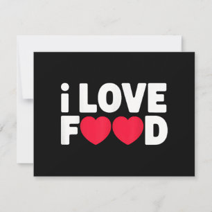 Cartão De Festividades Eu Amo Comida Presente Engraçado de Comida para Ho