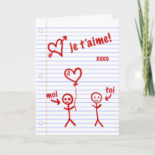 Cartão De Festividades eu amo esboços de caderno