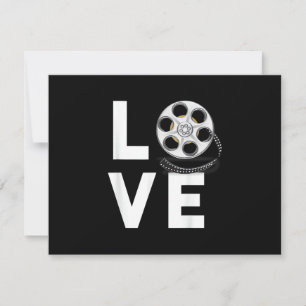 Cartão De Festividades Eu Amo Filmes Apaixonado por Cinema Amante de Film