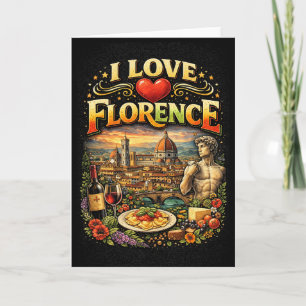 Cartão De Festividades Eu Amo Florença