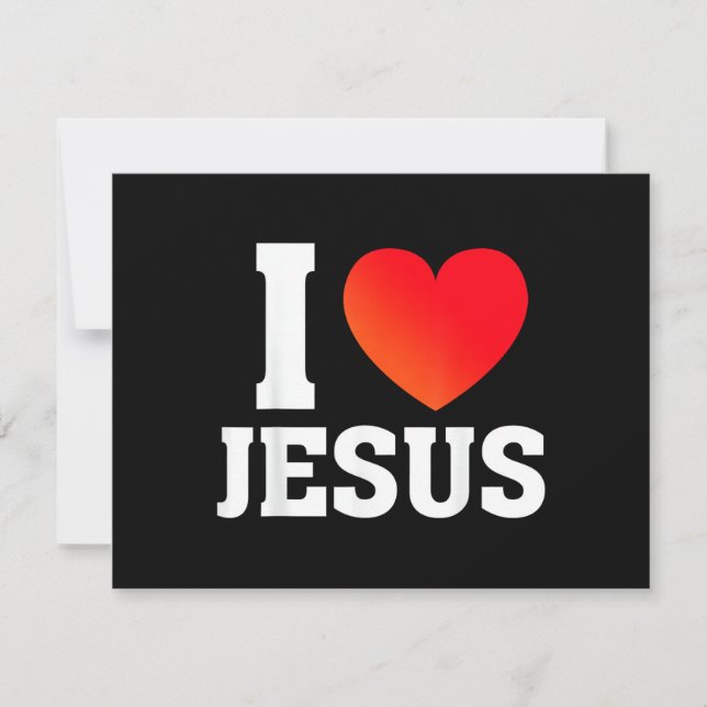 Cartão De Festividades Eu Amo Jesus (Frente)