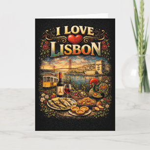 Cartão De Festividades Eu Amo Lisboa