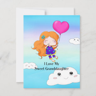 Cartão De Festividades Eu Amo Minha Neta Doce...abraços e beijos