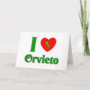 Cartão De Festividades Eu Amo Orvieto Itália