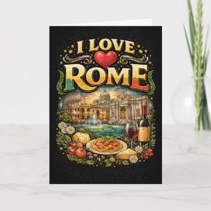 Cartão De Festividades Eu Amo Roma