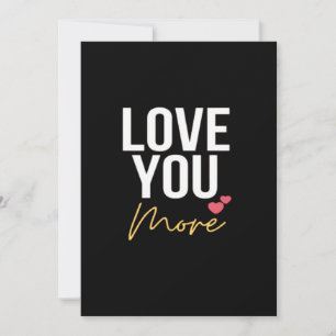 Cartão De Festividades Eu Amo Você Ama Mais Estilo de Coração 
