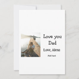Cartão De Festividades Eu amo você dia dos pais elegante adicionar foto t