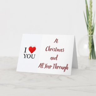 CARTÃO DE FESTIVIDADES ***EU AMO VOCÊ*** & ESTAR COM VOCÊ NO NATAL