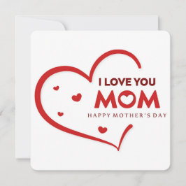 Cartão De Festividades Eu Amo Você Mãe Feliz Dia das Mães