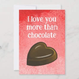 Cartão De Festividades Eu amo você mais do que chocolate