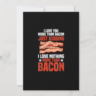 Cartão De Festividades Eu Amo Você Mais Que Bacon Estilo de Café da Manhã