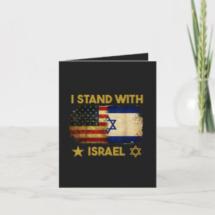 Cartão De Festividades Eu Apoio Israel Bandeira da América