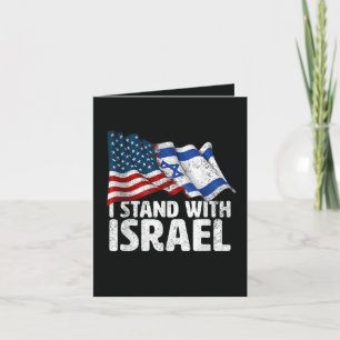 Cartão De Festividades Eu Apoio Israel EUA Bandeira Americana