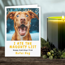 Cartão De Festividades Eu Comi O Cachorro Da Lista Travessa Foto De Natal
