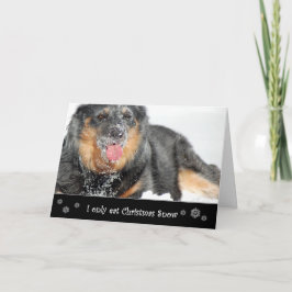 Cartão De Festividades Eu como somente a neve do Natal