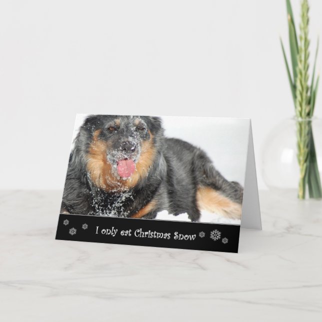 Cartão De Festividades Eu como somente a neve do Natal (Frente)