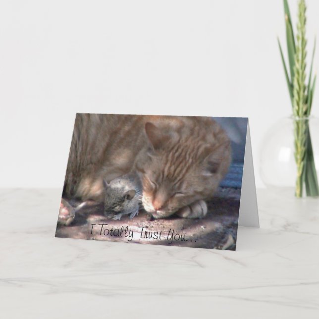 Cartão De Festividades Eu confio-o totalmente… (Frente)