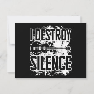 Cartão De Festividades Eu Destruo Silence Bass Player Engraçado Música De
