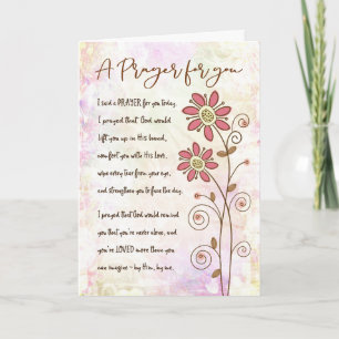 Cartão De Festividades Eu disse uma oração para você hoje