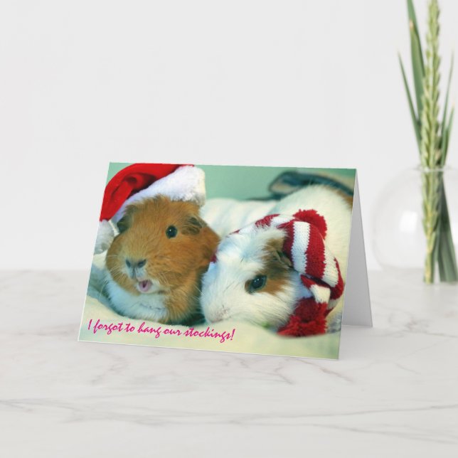 Cartão De Festividades Eu esqueci pendurar nossas meias! (Frente)