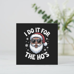 Cartão De Festividades Eu Faço Isso Pelo Natal Hos Afro-Americano 