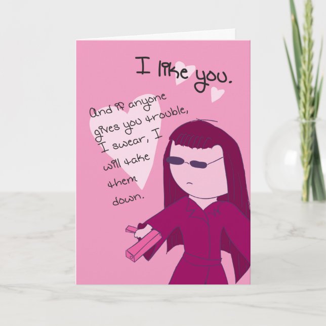 Cartão De Festividades Eu gosto de você (o rádio edita) - namorados de (Frente)