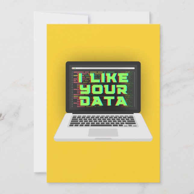 CARTÃO DE FESTIVIDADES EU GOSTO DOS SEUS DADOS (Frente)