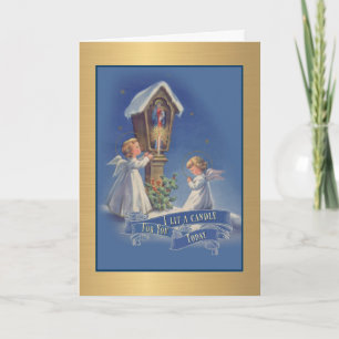 CARTÃO DE FESTIVIDADES EU ILUMINEI UMA VELA PARA VOCÊ HOJE ANJOS DA