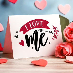 Cartão De Festividades Eu Me Amo Engraçado Dia Anti-São Valentim