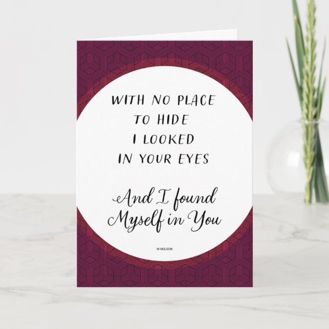 Cartão De Festividades Eu mesmo em seu Namorados Vermelho (Frente)