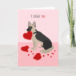 Cartão De Festividades Eu Mostro Seu Dia de os namorados German shepherd