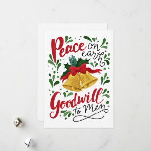 Cartão De Festividades Eu Ouvi A Placa De Férias Planas Dos Sinos