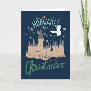 Cartão De Festividades Eu Preferencialmente Ficaria Em Hogwarts Este Nata