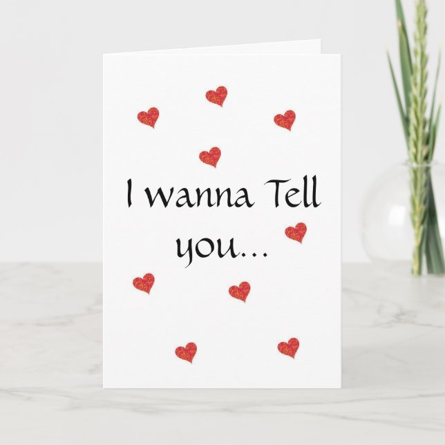 Cartão De Festividades Eu quero a (Frente)