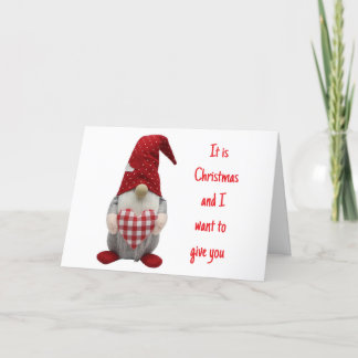 CARTÃO DE FESTIVIDADES EU QUERO DAR O MEU CORAÇÃO PARA VOCÊ NO "NATAL"