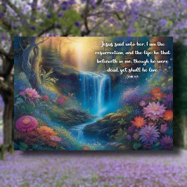 Cartão De Festividades Eu Sou A Ressurreição E A Páscoa Da Floresta Da Vi