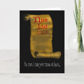 Cartão De Festividades Eu sou certo que eu vi seu nome em aqui…