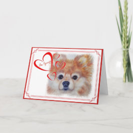 CARTÃO DE FESTIVIDADES EU SOU O SEU NAMORADOS OURO POMERANIANO