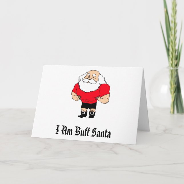 Cartão De Festividades Eu sou papai noel amarelo (Frente)