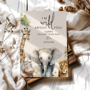 Cartão De Festividades Eu sou selvagem com você Dia de os namorados anima