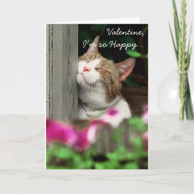 Cartão De Festividades Eu sou tão feliz Namorados (Frente)